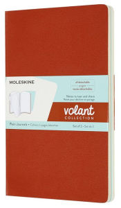 Title: Moleskine Volant Journal, Large, Plain, Coral Orange/Aquamarine Blue (5 x 8.25)