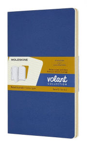 Title: Moleskine Volant Journal, Large, Ruled, Forget-Me-Not Blue/Amber Yellow (5 x 8.25)