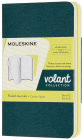 Moleskine Volant Journals, Pine Green/Lemon Yellow, XS with Ruled pages