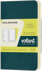 Moleskine Volant Journals, Pine Green/Lemon Yellow, XS with Plain pages