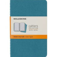 Moleskine Cahier Journals, Brisk Blue, Pocket with Ruled pages