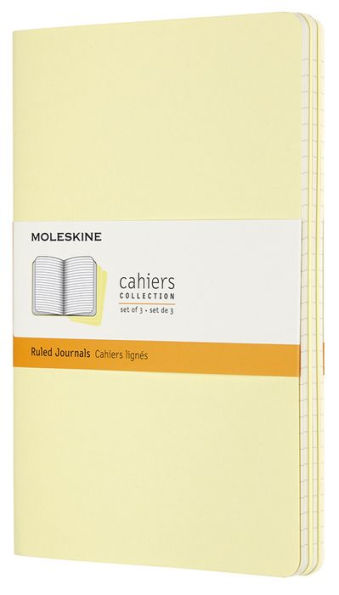 Moleskine Cahier Journal, Large, Ruled, Tender Yellow (8.25 x 5)
