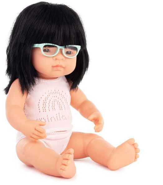 Baby Doll Asian Girl with Glasses 15''