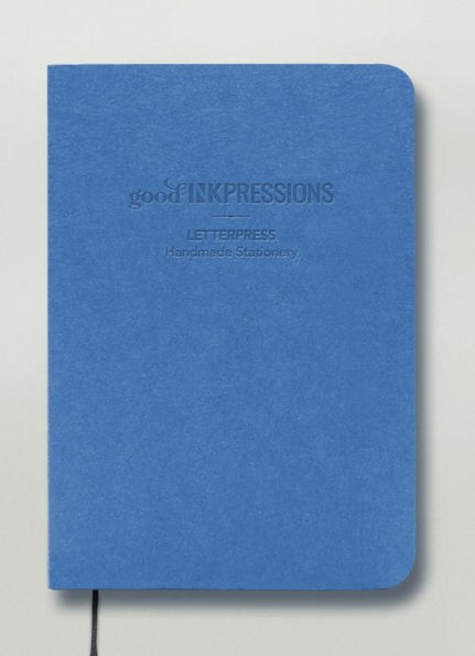 goodINKPressions Fountain Pen Notebook, Sapphire plain blue