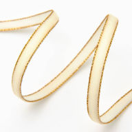 Title: White & Gold Velvet Ribbon