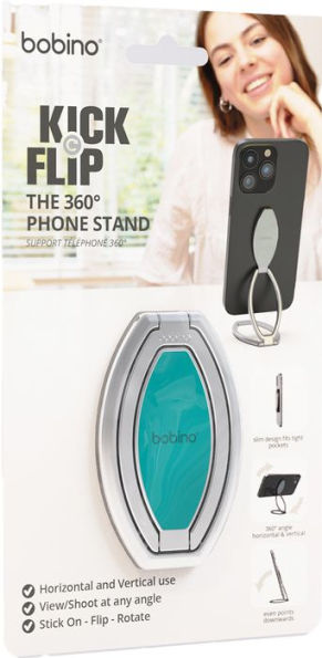 Kick Flip 360 Degree Phone Stand in Teal