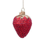Alternative view 1 of Jeweled Strawberry Glass Ornament