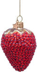 Alternative view 2 of Jeweled Strawberry Glass Ornament