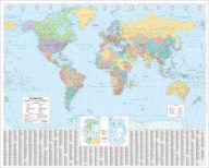The Times Map of the World: Laminated Wall Map