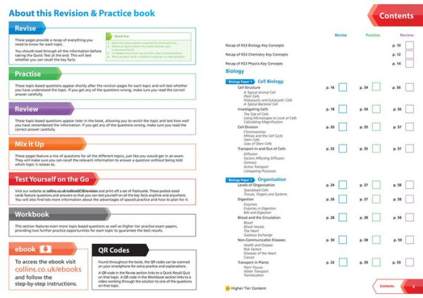 Collins GCSE Revision and Practice: New 2016 Curriculum - AQA GCSE Combined Science Trilogy Higher Tier: All-in-one Revision and Practice