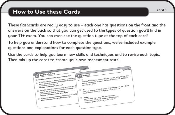11+ Verbal Reasoning Flashcards