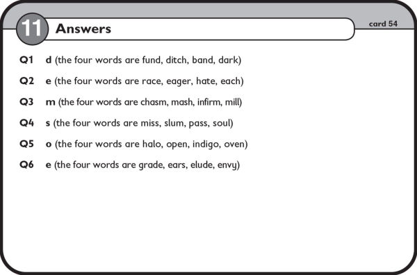 11+ Verbal Reasoning Flashcards