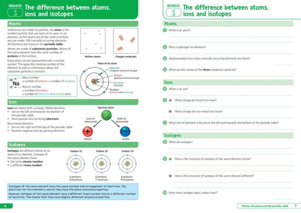 Collins GCSE Science 9-1: AQA GCSE 9-1 Chemistry: Organise and Retrieve Your Knowledge