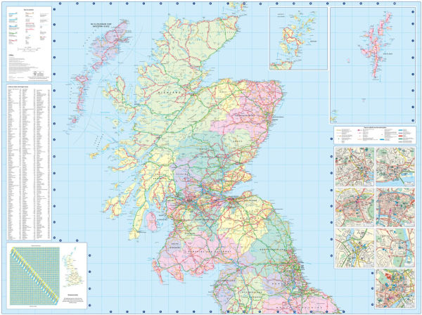 2026 Collins Road Map of Scotland: Folded Road Map