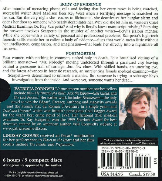 Patricia Cornwell CD Audio Treasury Volume Two Low Price: Includes Body of Evidence and Post Mortem