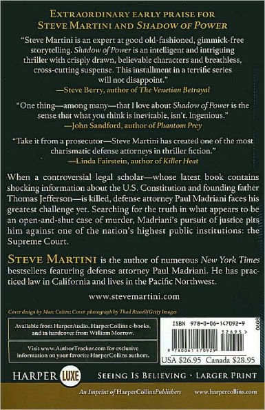 Shadow of Power (Paul Madriani Series #9)