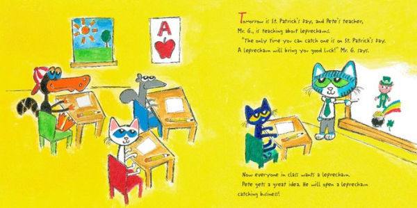 The Great Leprechaun Chase (Pete the Cat Series) (Includes 12 St. Patrick's Day Cards, Fold-Out Poster, and Stickers!)