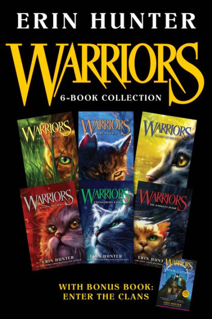 Erin Hunter's Warriors Series (#1-6) : Into the Wild - Fire and Ice -  Forest of Secrets - Rising Storm - A Dangerous Path - The Darkest Hour  (Children Book Sets 