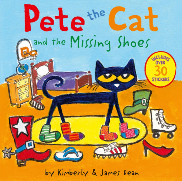 Pete the Cat and the Missing Shoes: Includes Over 30 Stickers