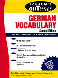 Schaum's Outline of German Vocabulary / Edition 2