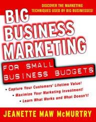 Title: Big Business Marketing For Small Business Budgets, Author: Jeanette Maw McMurtry