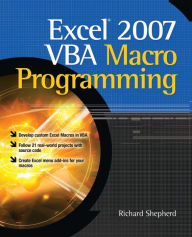 Title: Excel 2007 VBA Macro Programming, Author: Richard Shepherd