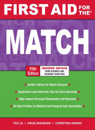 Title: First Aid for the Match, Fifth Edition, Author: Tao Le