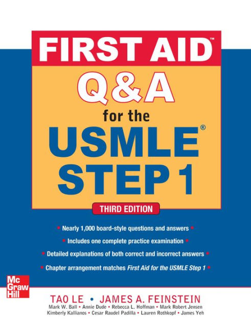 良品FIRST AID Q&A for the USMLE STEP 1 第三版 First Aid Q&A for the USMLE Step 1, Third Edition by Tao Le
