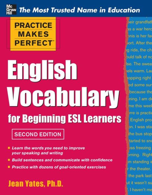 Noble®　Learners　Vocabulary　Perfect　Beginning　ESL　Jean　English　Makes　by　Barnes　Yates　eBook　Practice　for