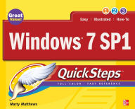 Title: Windows 7 SP1 QuickSteps, Author: Marty Matthews