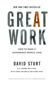 Title: Great Work: How to Make a Difference People Love / Edition 1, Author: David Sturt