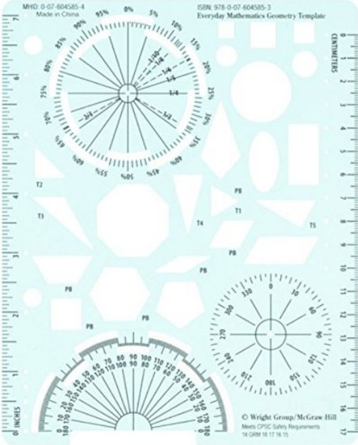 Everyday Mathematics Geometry Template Edition 3 By Ucsmp Everyday Mathematics Geometry Template Edition 3
