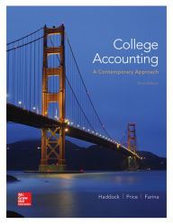 Title: Loose Leaf Version for College Accounting (A Contemporary Approach) / Edition 3, Author: M. David Haddock Jr.