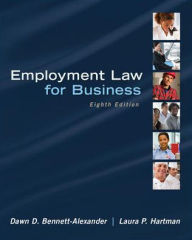 Title: Employment Law for Business / Edition 8, Author: Laura P. Hartman