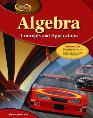 Algebra: Concepts and Applications, Volume 1, Student Edition / Edition 1