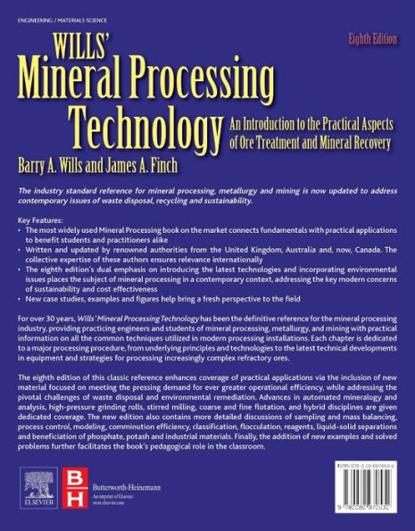 Wills' Mineral Processing Technology: An Introduction to the Practical Aspects of Ore Treatment and Mineral Recovery / Edition 8