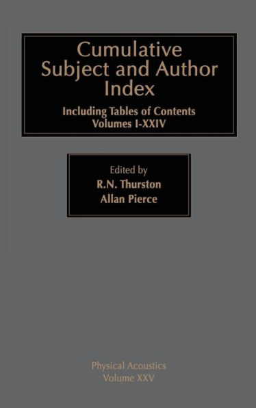 Cumulative Subject and Author Index, Including Tables of Contents Volumes 1-23 / Edition 1