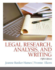 Legal Research, Analysis, and Writing / Edition 5