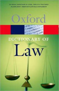 A Dictionary of Law / Edition 6