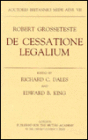 British Academy-Auctores Britannici Medii Aevi VII: De Cessatione Legalium