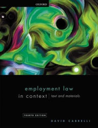 Title: Employment Law in Context, Author: David Cabrelli