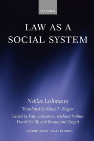 Title: Law as a Social System / Edition 3, Author: Niklas Luhmann