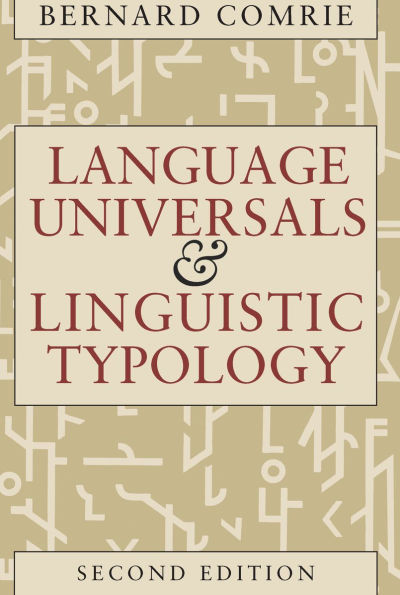 Language Universals and Linguistic Typology: Syntax and Morphology