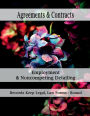 Agreements & Contracts - Employment & Noncompeting Detailing: Records Keep Legal, Law Forms - Bound Book