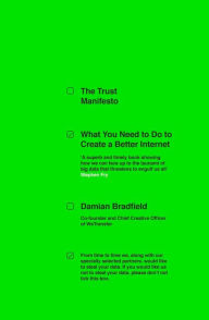 Title: The Trust Manifesto: What You Need to Do to Create a Better Internet, Author: Damian Bradfield