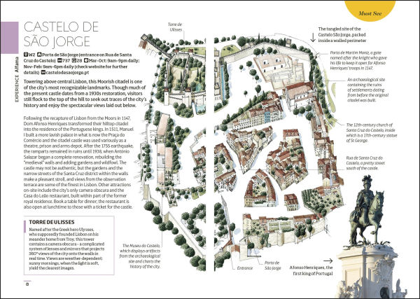 DK Lisbon Mini Map and Guide