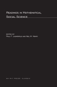 Title: Readings in Mathematical Social Science, Author: Paul F. Lazarsfeld