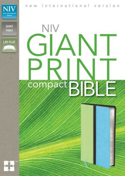 NIV, Giant Print Compact Bible, Giant Print, Leathersoft, Green/Blue