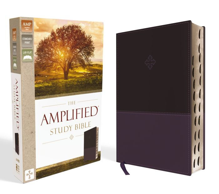 The Amplified Study Bible, Leathersoft, Purple, Thumb Indexed by Zondervan, Hardcover Barnes