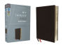NIV, Thinline Bible, Giant Print, Bonded Leather, Black, Red Letter Edition